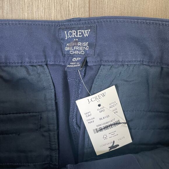 J Crew High Rise Girlfriend Chino Petite Casual Workwear Pants US Women's 6P New - Picture 4 of 5